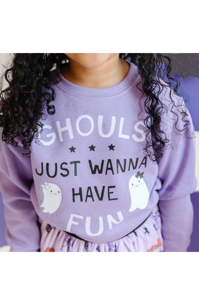 Sweet Wink Ghouls Just Wanna Have Fun Halloween Sweatshirt, Alternate, color, 