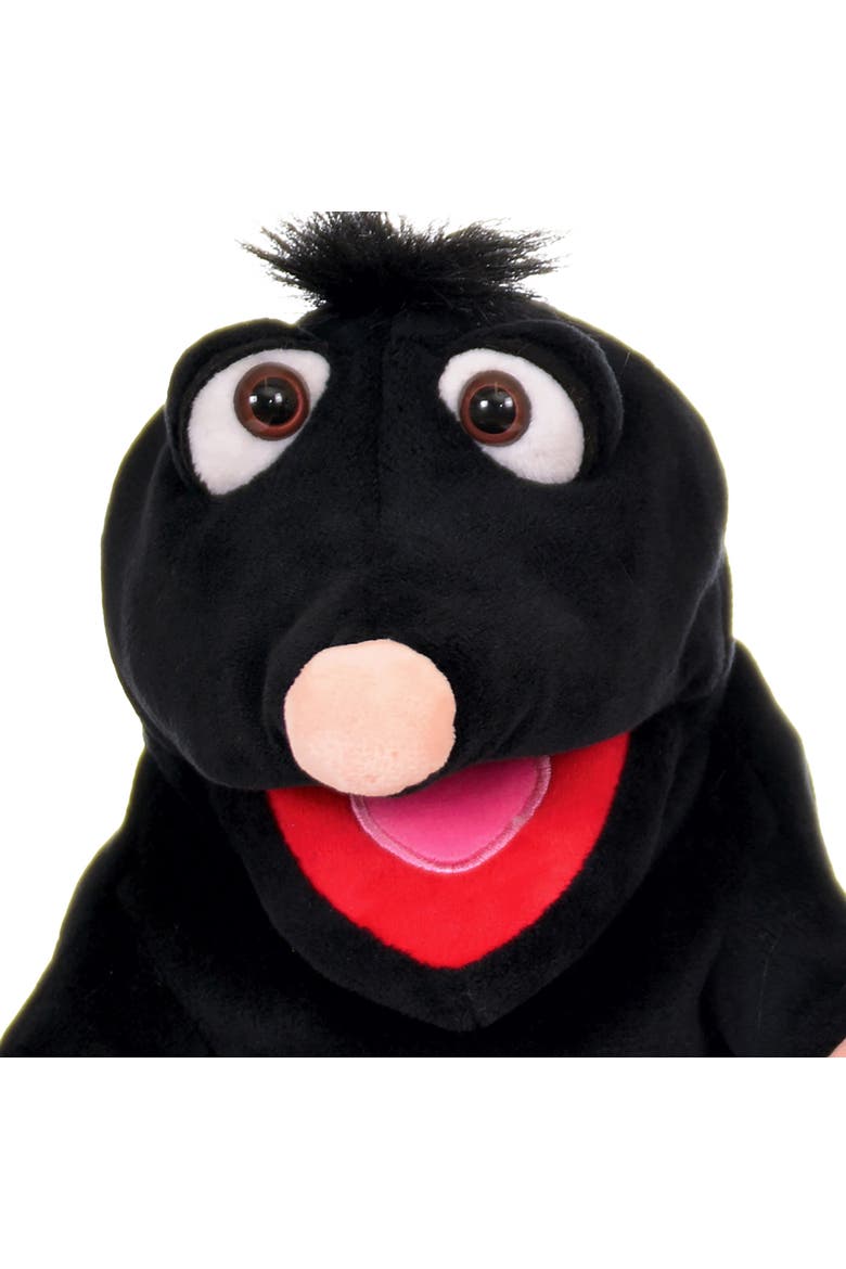 Hugo The Black Mole 12 Inch Plush Hand Puppet, Handmade Pal, Alternate, color, Multicolored