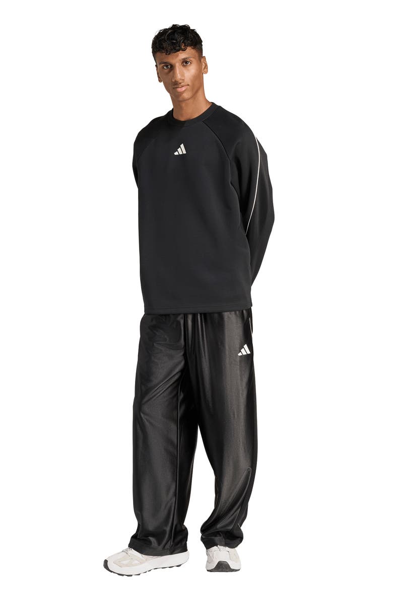 adidas Stadium Crewneck Sweatshirt, Alternate, color, Black/ Off White