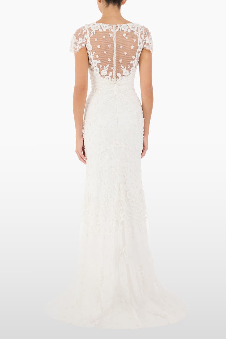 Sweet Juliet Floral Lace Dress, Alternate, color, Ivory