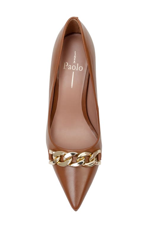 Linea Paolo Pandora Pointed Toe Pump In Cognac