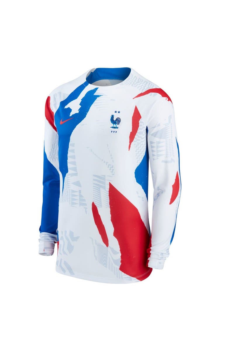 Nike Men's Nike White France National Team Pre-Match Long Sleeve Top, Alternate, color, 
