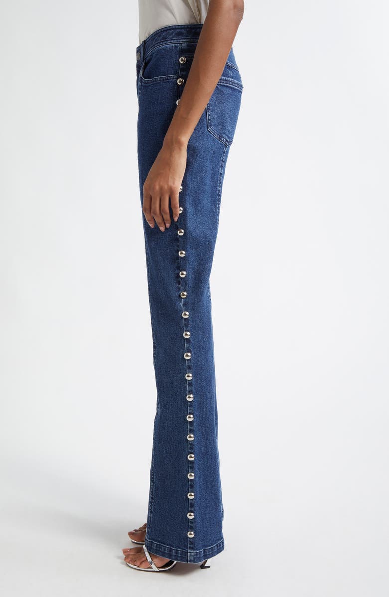 Cinq à Sept Shailene Studded Flare Jeans, Alternate, color, 