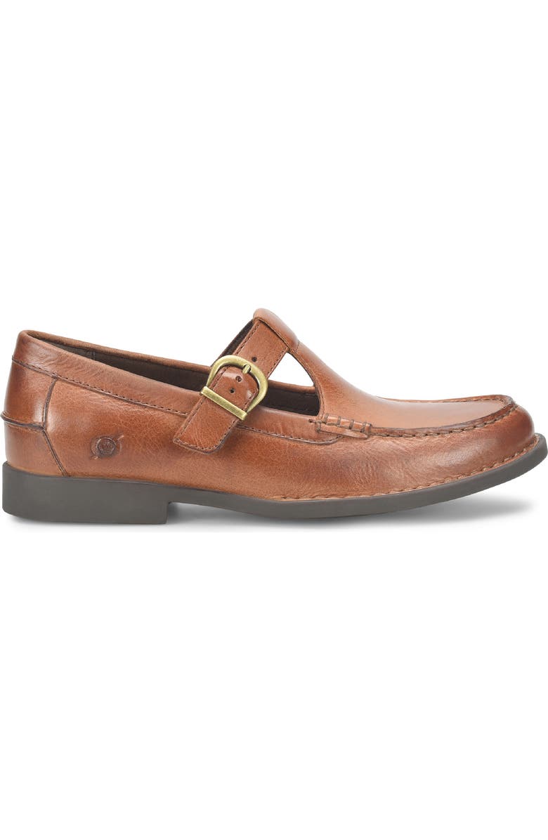 Børn Miki T-Strap Flat, Alternate, color, Tan Leather