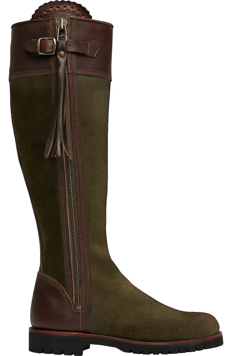 Penelope Chilvers Inclement Long Tassel Waterproof Boot, Main, color, Seaweed/Conker