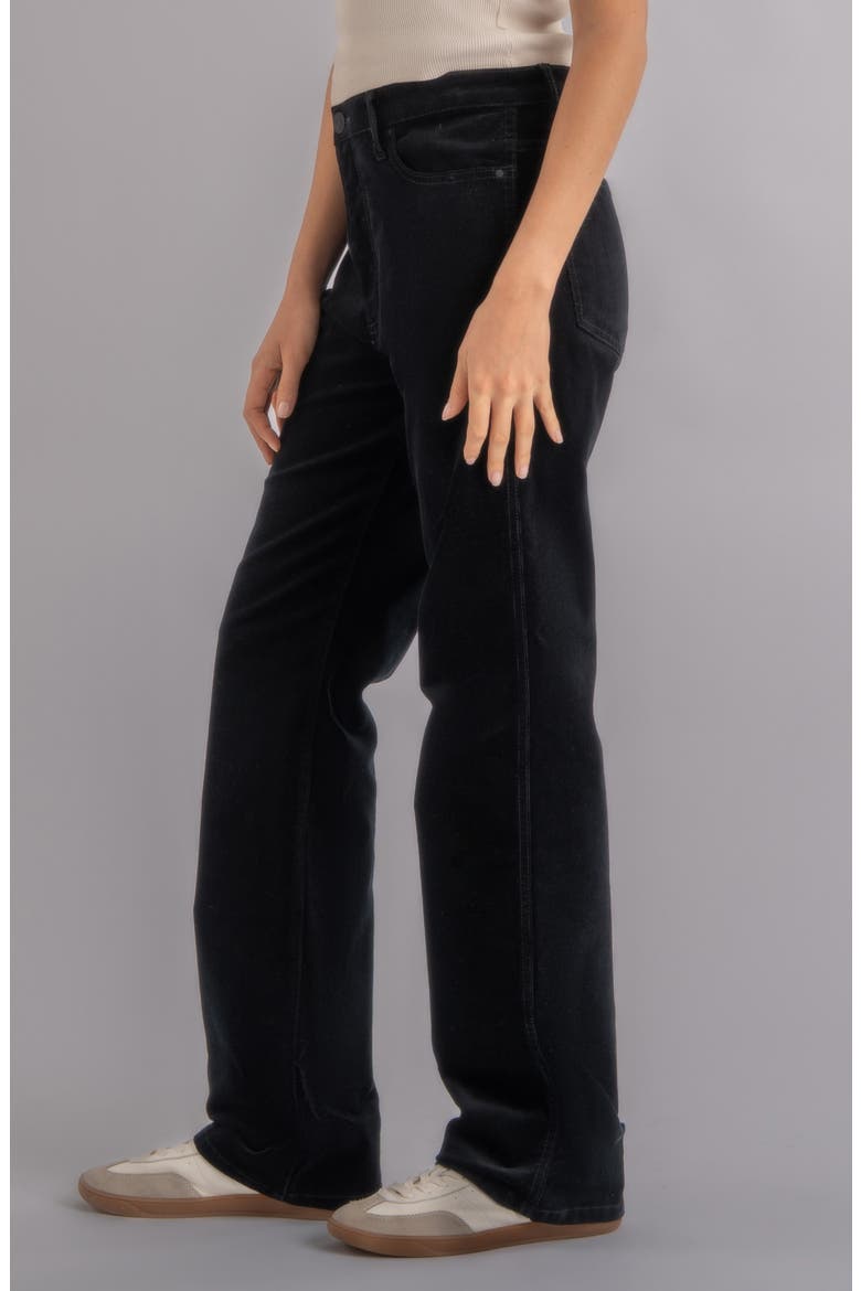 Melissa Relaxed Straight Leg Corduroy Pants, Alternate, color, BLACK