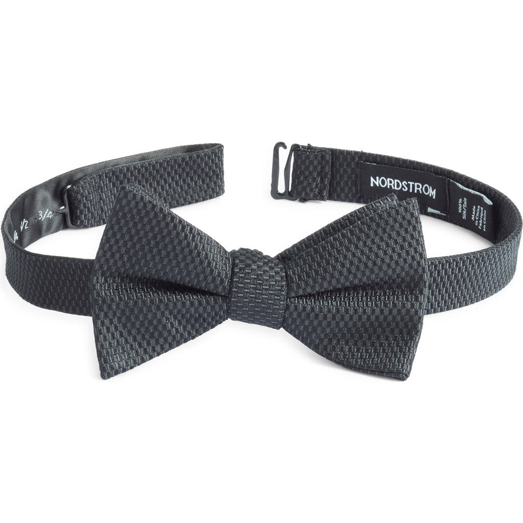 Nordstrom Pre-tied Silk Bow Tie In Gray