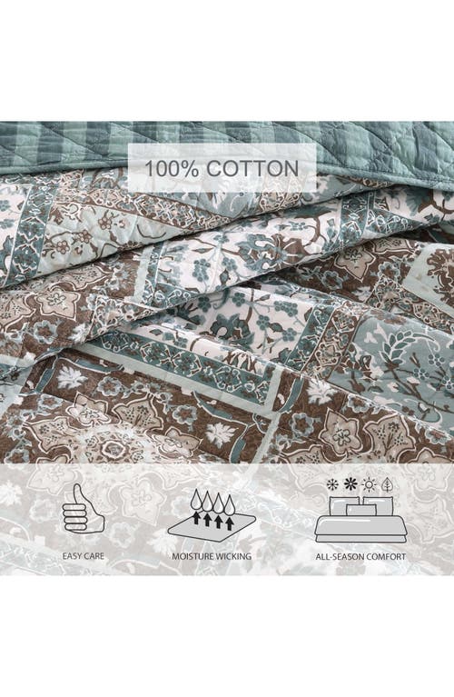 Stone Cottage Arell Reversible Quilt & Sham Set In Blue
