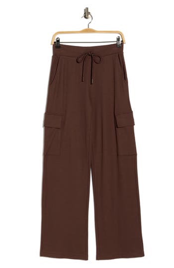 X By Gottex Waffle Knit Cargo Pants In Brown