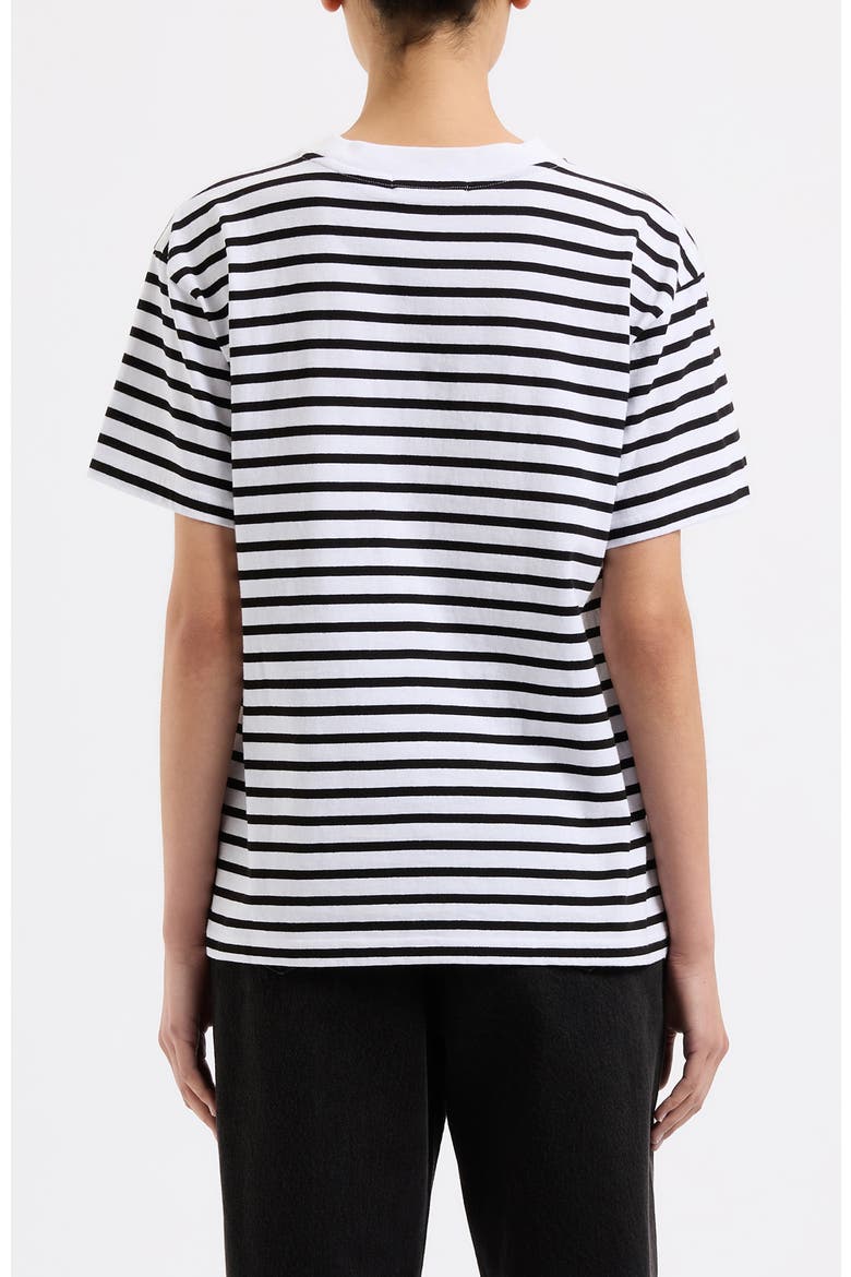 Stripe Boyfriend Tee, Alternate, color, Black Stripe