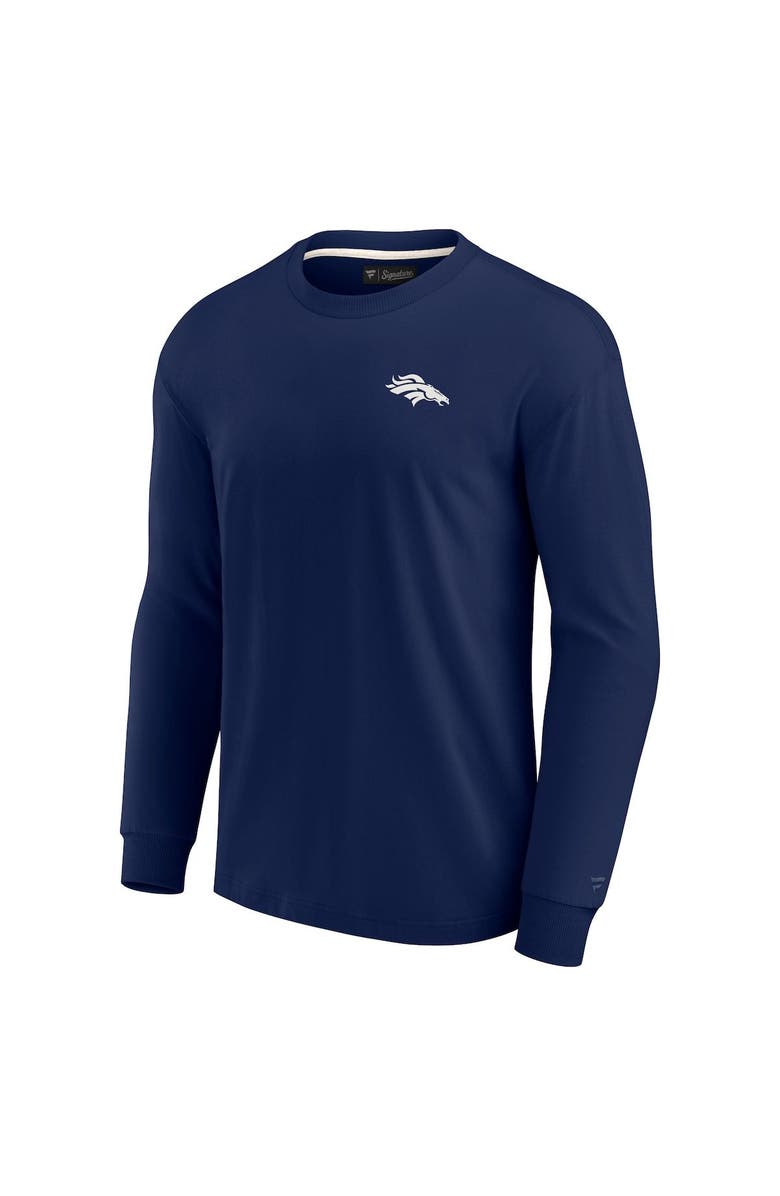 Fanatics Signature Unisex Fanatics Signature Navy Denver Broncos Elements Super Soft Long Sleeve T-Shirt, Alternate, color, 