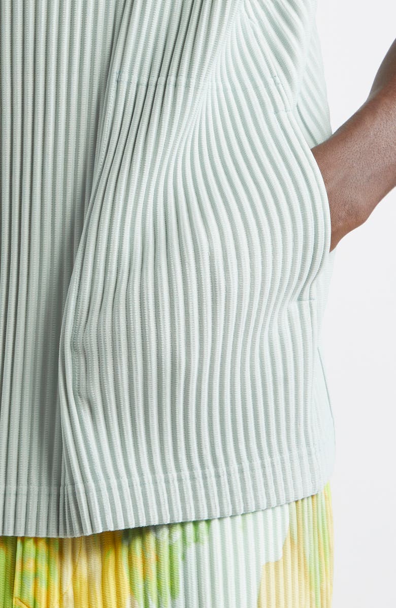 Homme Plissé Issey Miyake Monthly Colors July Pleated Sleeveless Top, Alternate, color, Sericite Blue