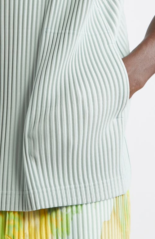 Issey Miyake Homme Plissé  Monthly Colors July Pleated Sleeveless Top In Blue