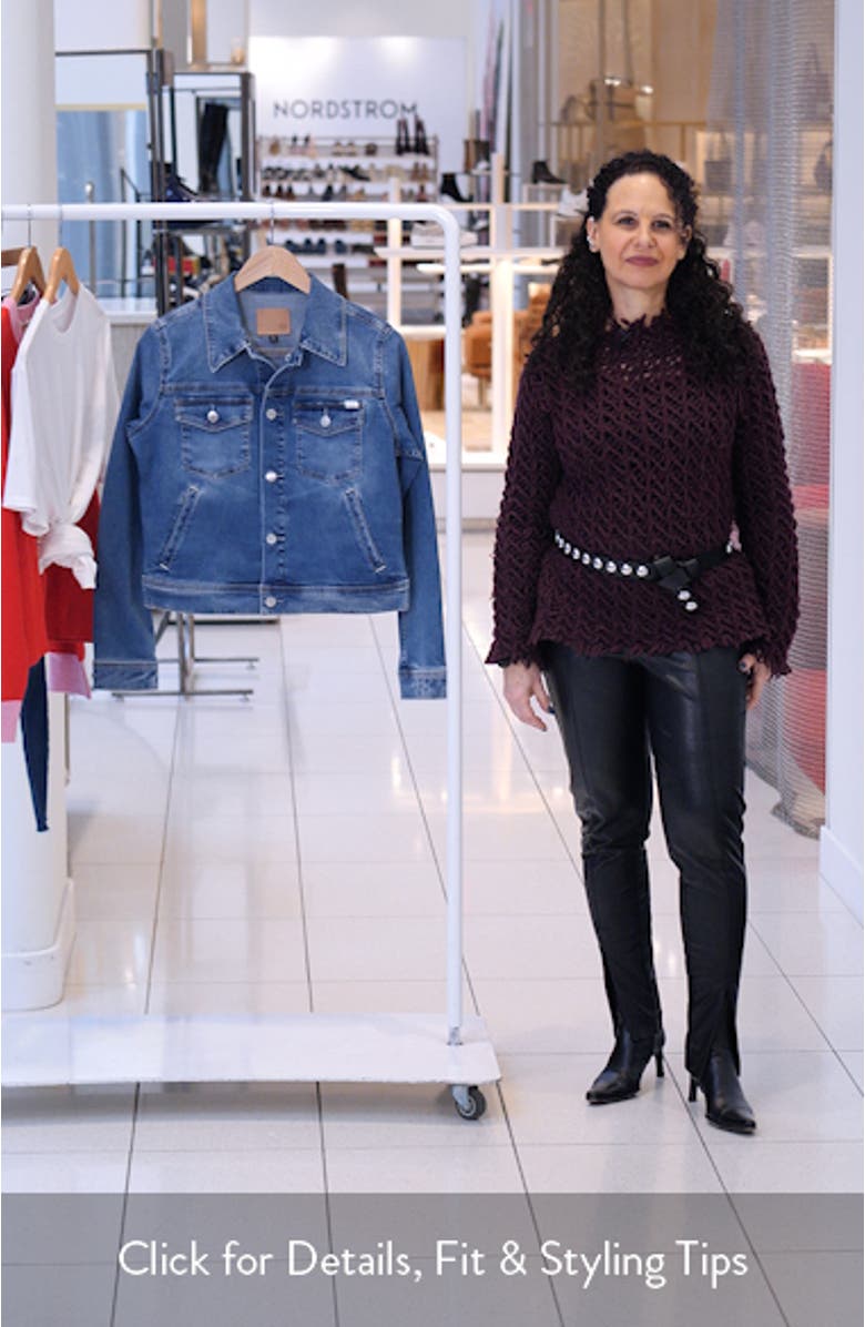 Robyn Crop Stretch Denim Jacket, sales video thumbnail