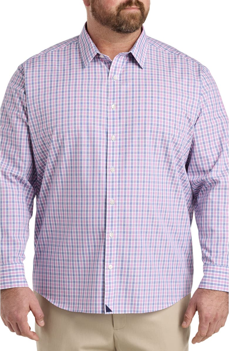 Untuckit Fit by Dxl Big & Tall Dolcetto Sport Shirt, Alternate, color, Pink