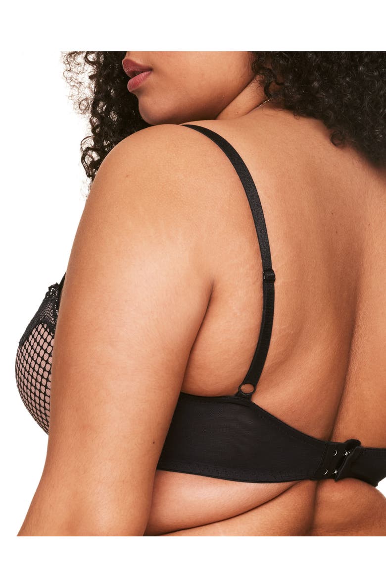 Rubie Push Up Demi Bra, Alternate, color, Black
