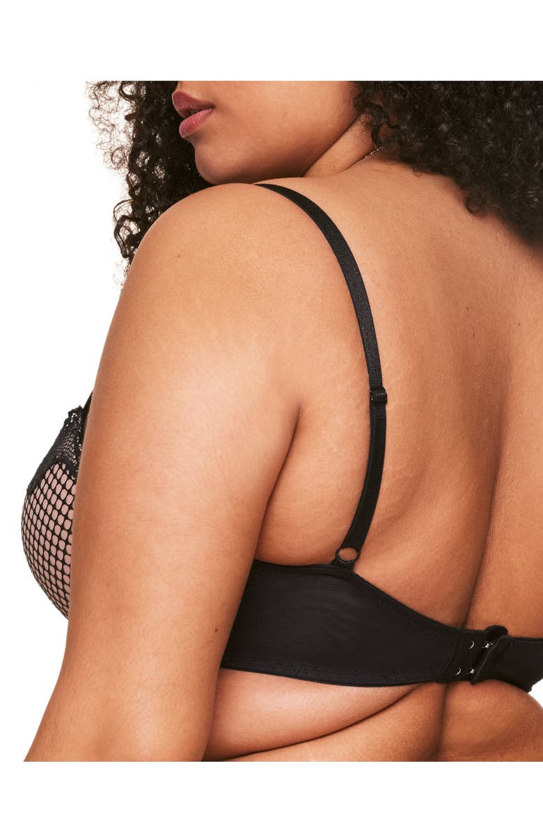 Adore Me Rubie Push Up Demi Bra, Alternate, color, Black