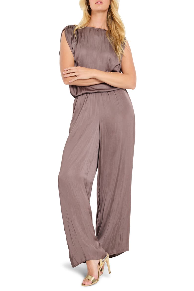 Wide Leg Satin Pants, Alternate, color, COCOA