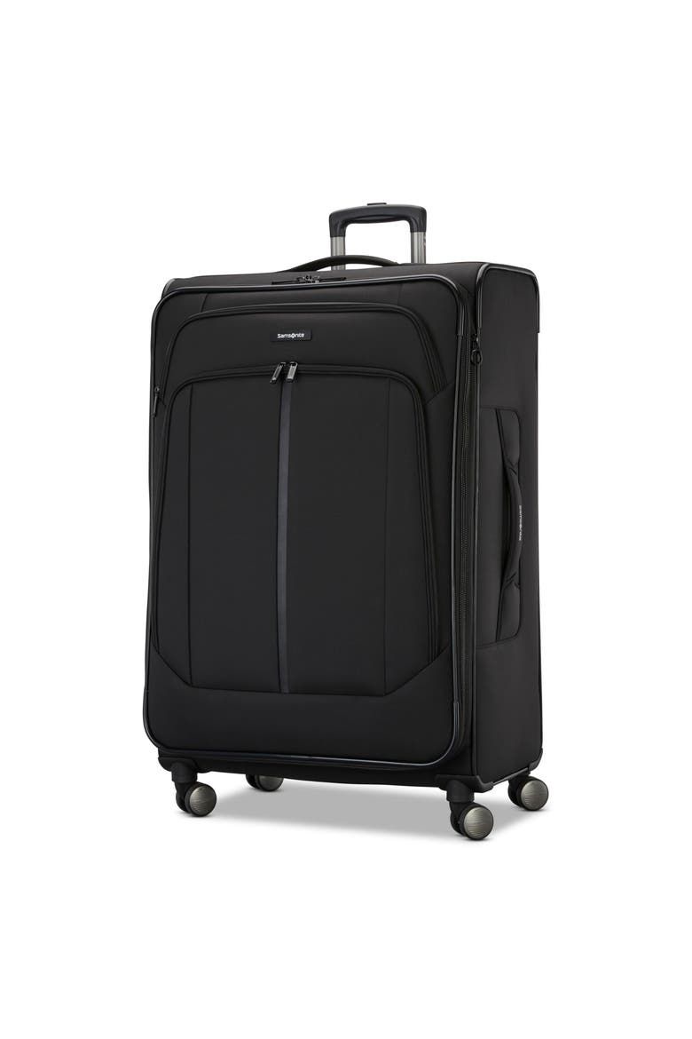 Ascella 4 Softside Expandable 29" Large Checked Spinner Luggage, Main, color, Black
