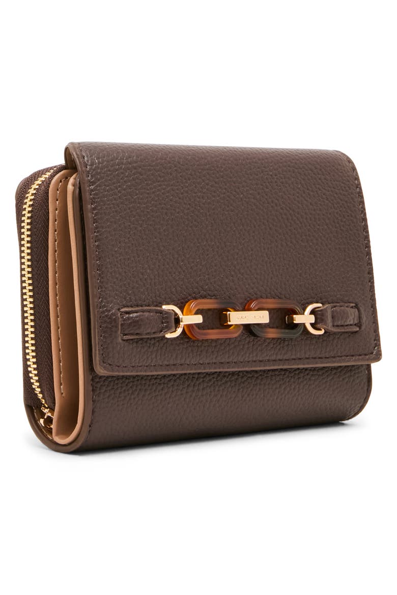 Zip Around Trifold Wallet, Alternate, color, ESPRESSO