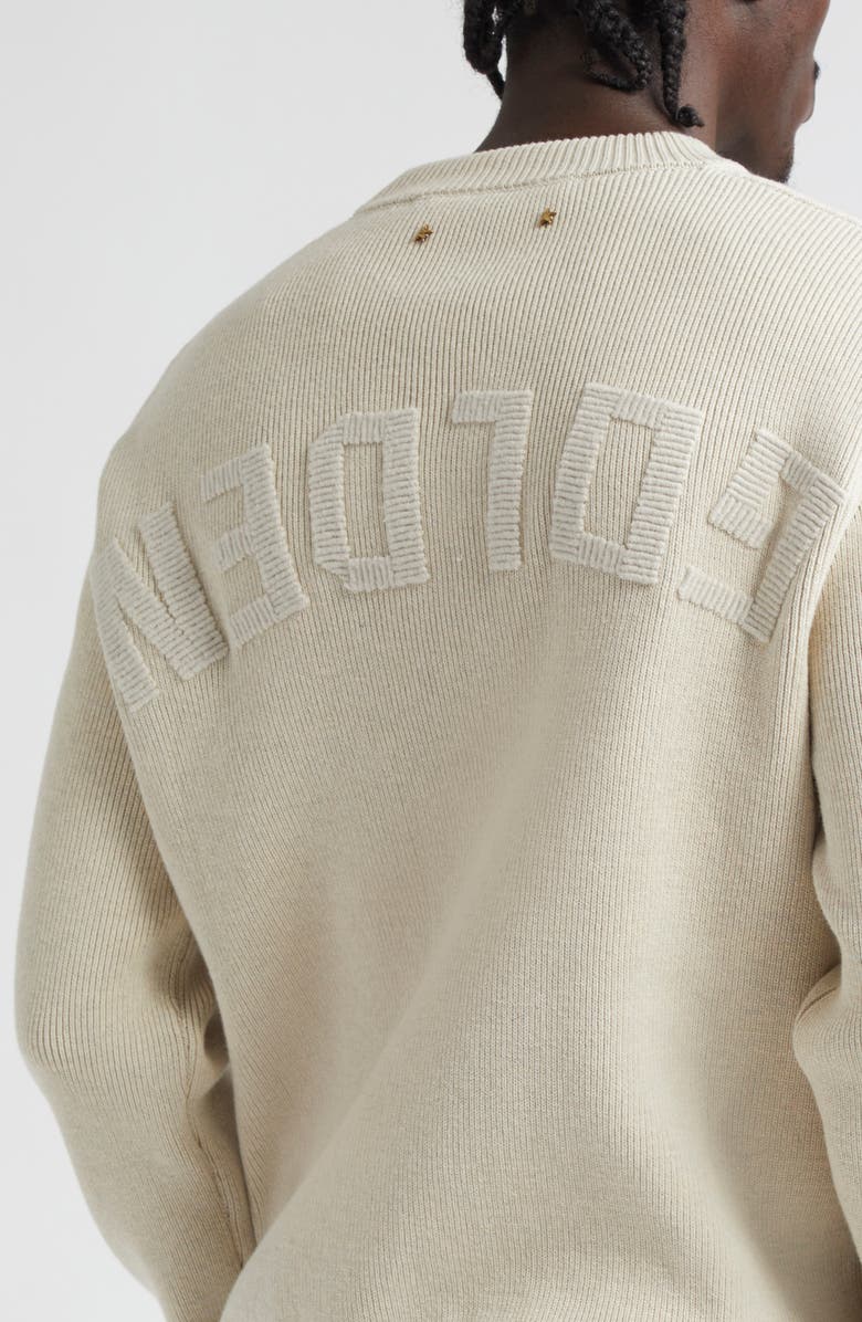 Golden Goose Journey Regular Fit Cotton Blend Rib Sweater, Alternate, color, Panama