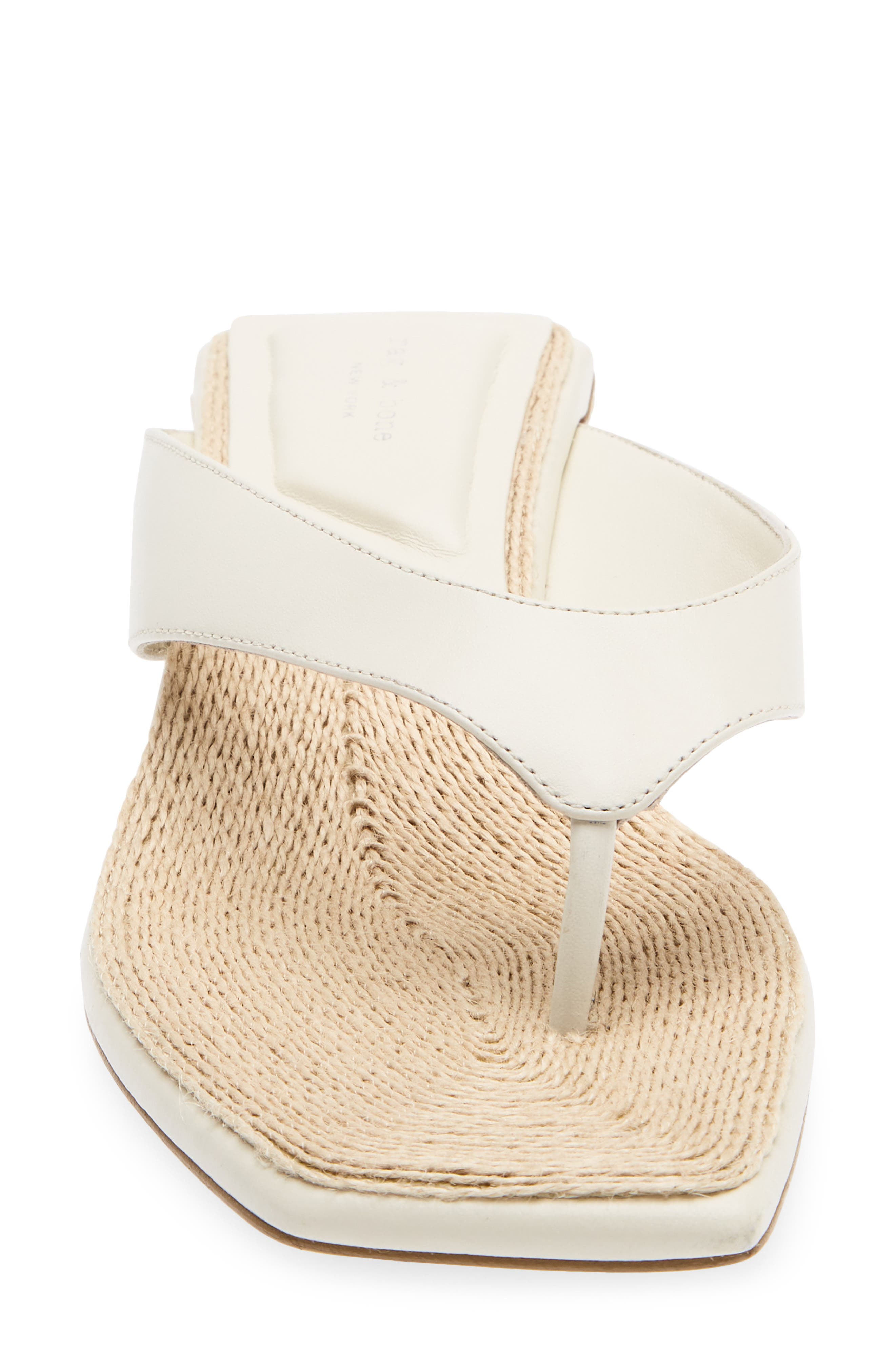 Jo Espadrille Wedge Flip Flop, Alternate, color, WHITE