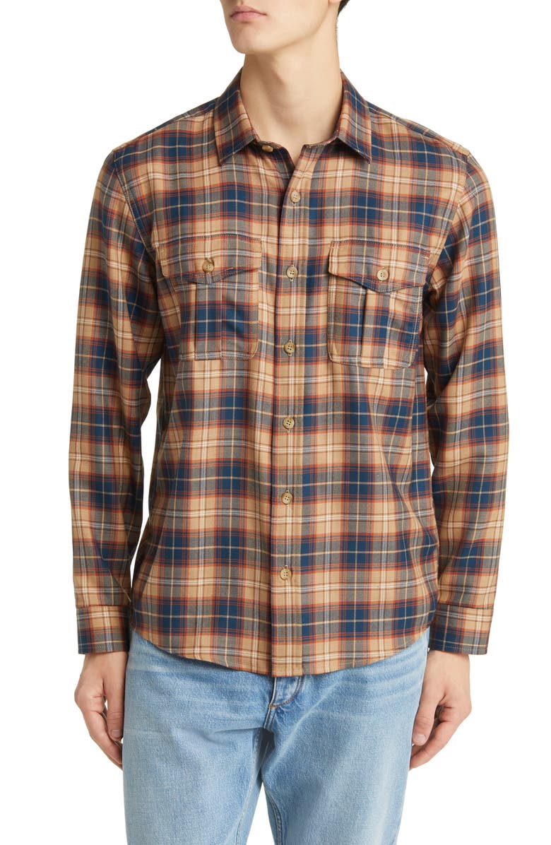 Pendleton Harrison Merino Wool Button-Up Shirt, Main, color, 