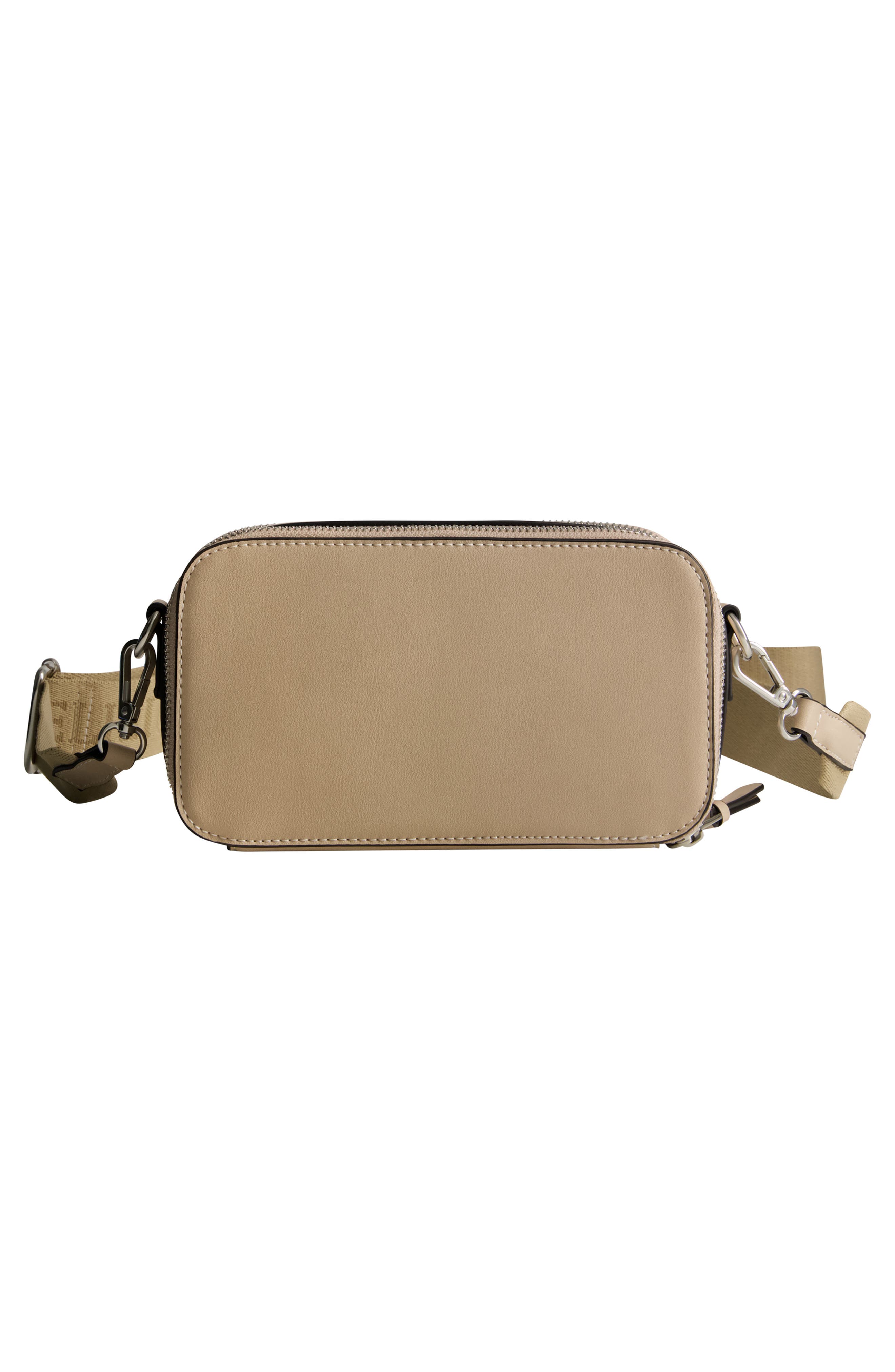 Double-Zip Horseshoe Camera Bag, Alternate, color, TAN