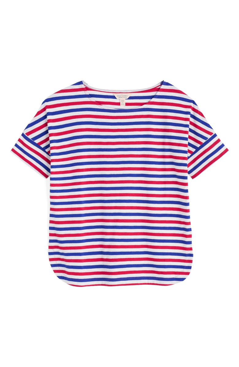 Seasalt Cornwall Bryher View Stripe Organic Cotton T-Shirt, Alternate, color, Duet Mini Cornish Scarlet