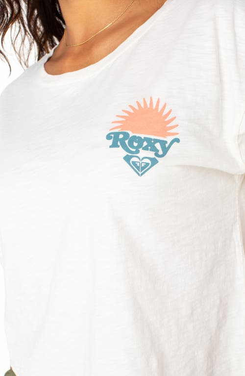 Roxy Swell Seeker Oversize Graphic T-shirt In White