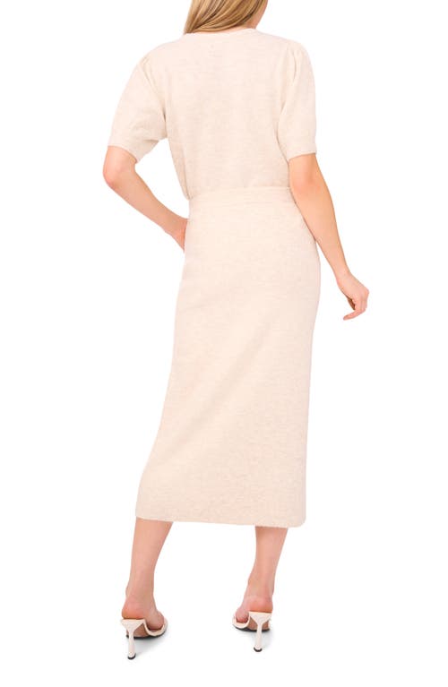 Cece Rib Sweater Midi Skirt In Neutral
