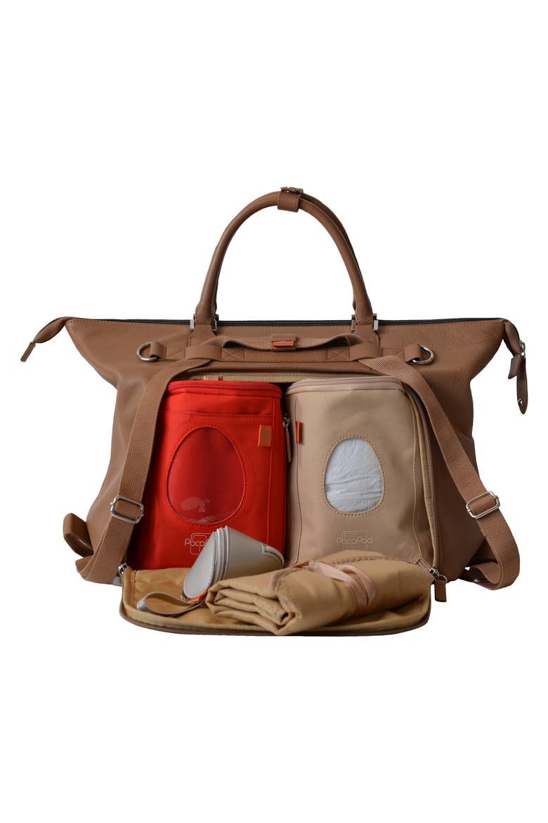 Chiltern Leather Diaper Bag, Alternate, color, MAPLE