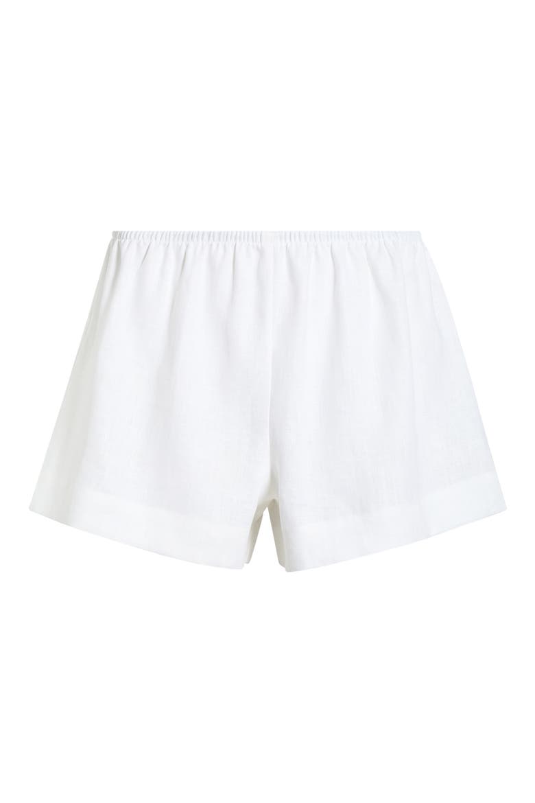 Nora Linen Shorts, Alternate, color, WHITE
