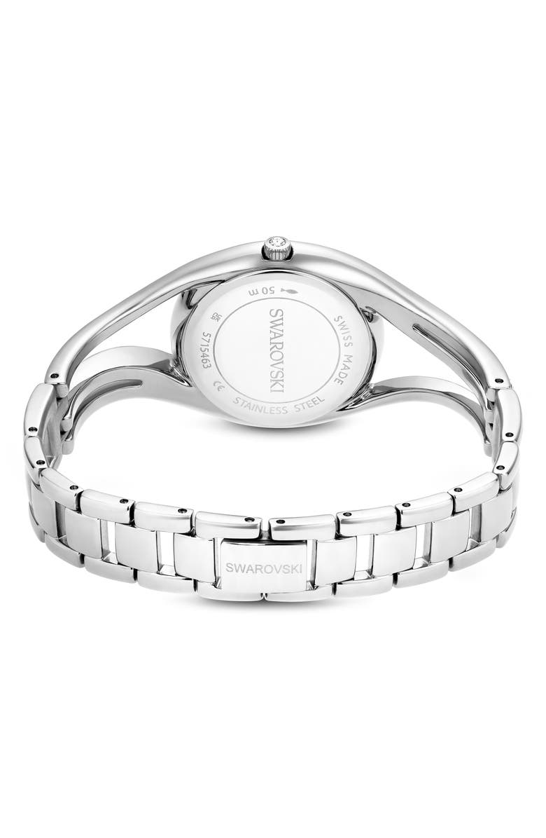 Swarovski Hyperbola Bracelet Watch, 28mm, Alternate, color, Silver