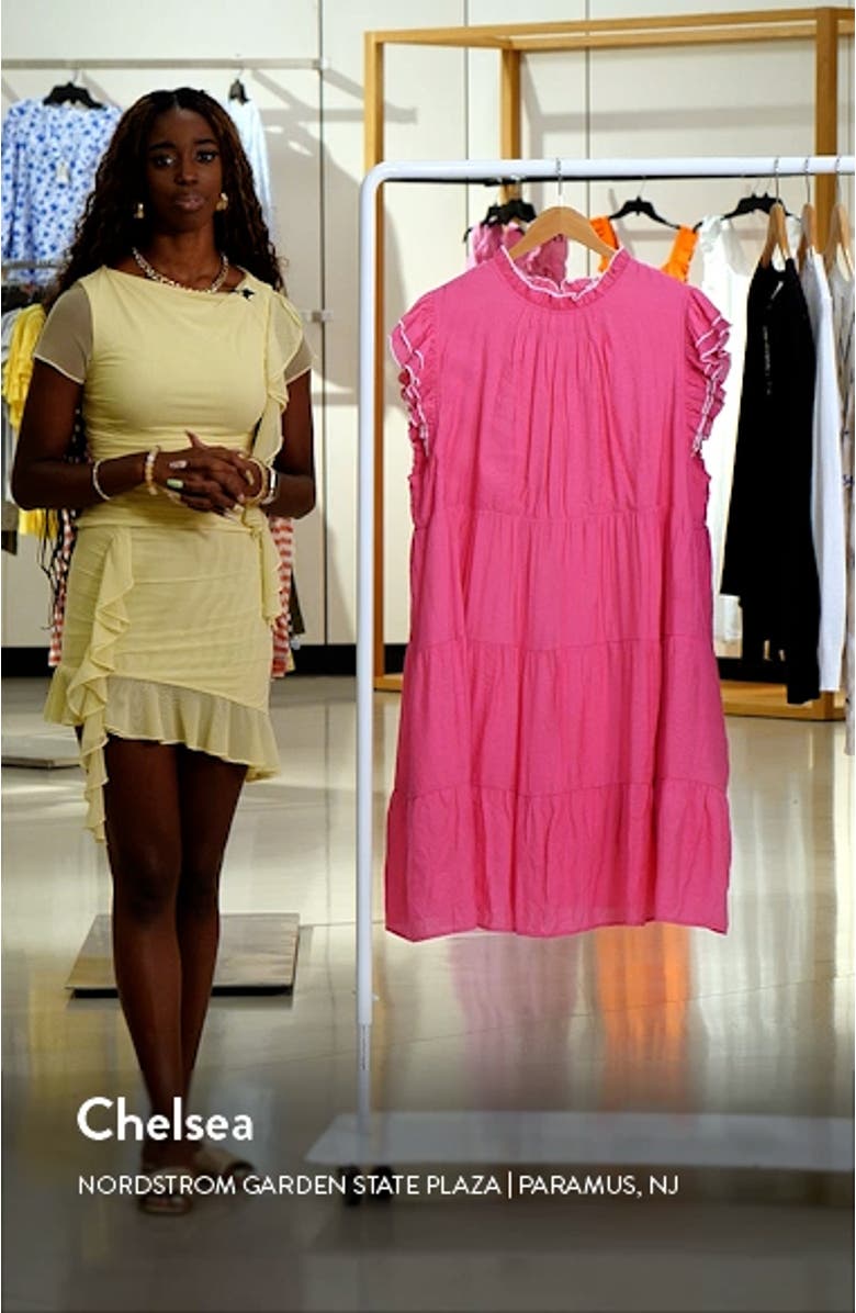 Contrast Merrow Stitch Babydoll Dress, sales video thumbnail