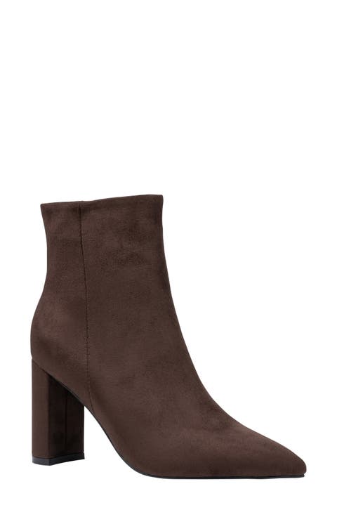 Hadley Faux Leather Pointed Toe Bootie