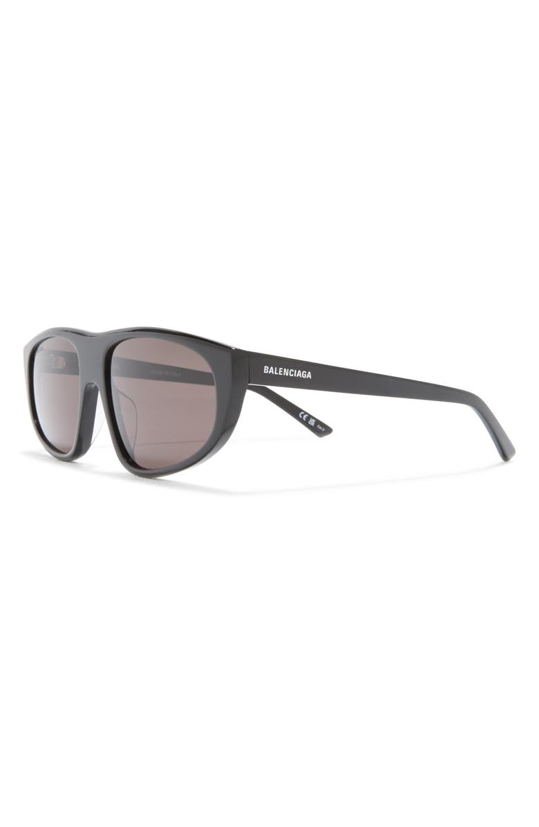 Balenciaga 60mm Rectangular Sunglasses, Alternate, color,