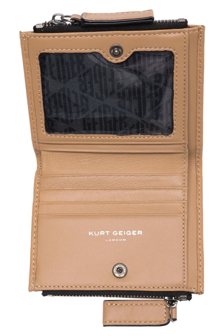 Quilted Leather Coin & Card Case, Alternate, color, LIGHT/ PASTEL BROWN