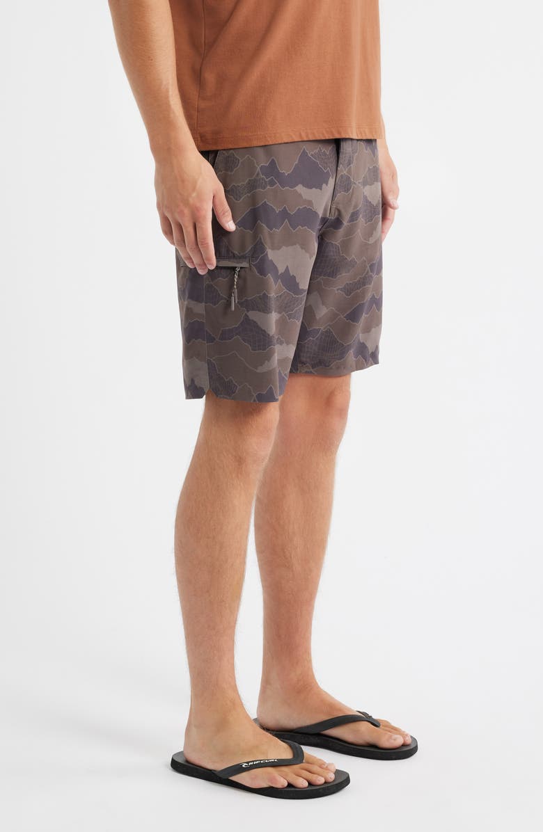 Rip Curl Global Entry Boardwalk Water Repellent Shorts, Alternate, color, Green Camo