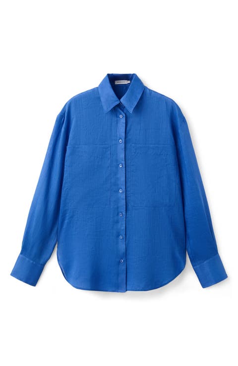 Ramie Button-Up Shirt