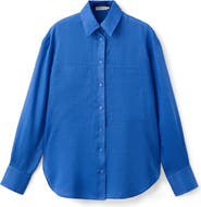MANGO Ramie Button-Up Shirt