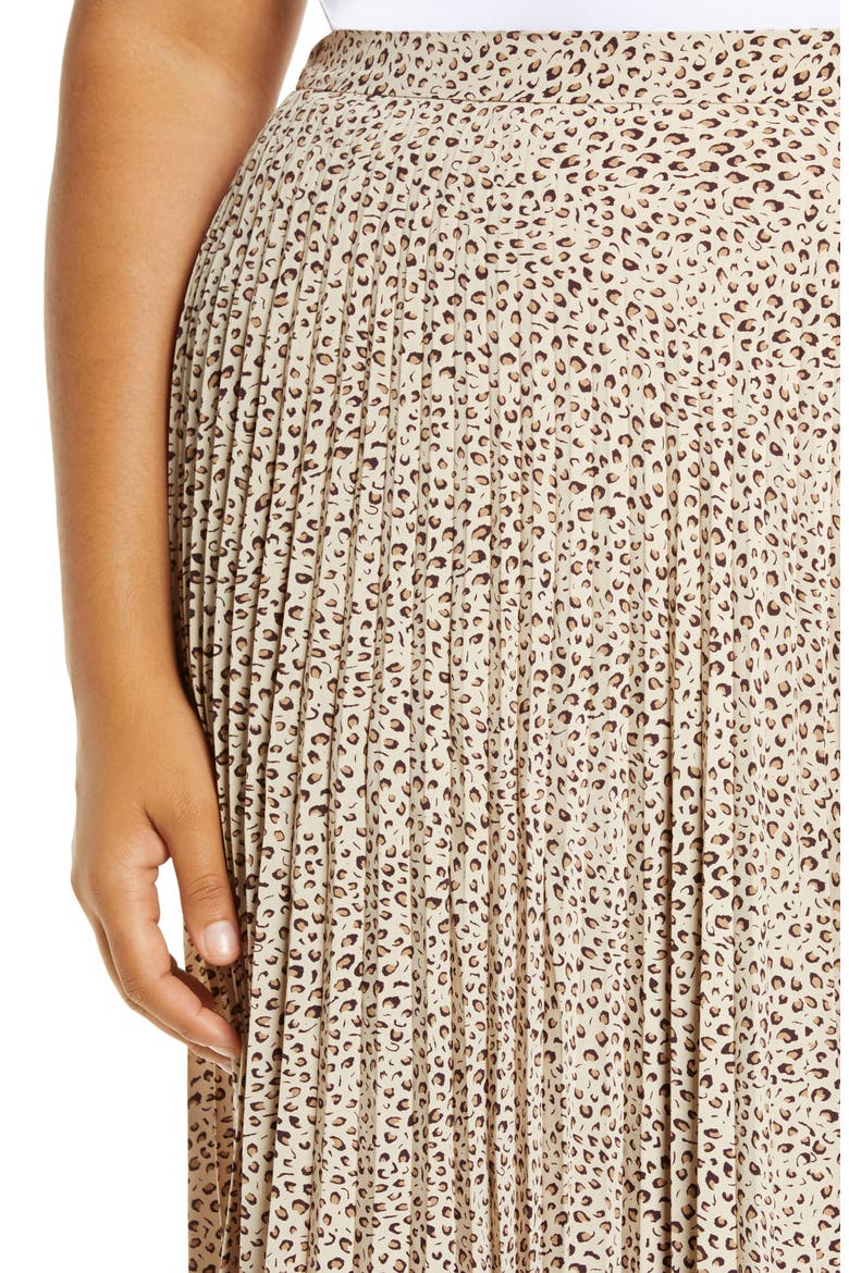 Pleated Skirt, Alternate, color, MINI LEOPARD