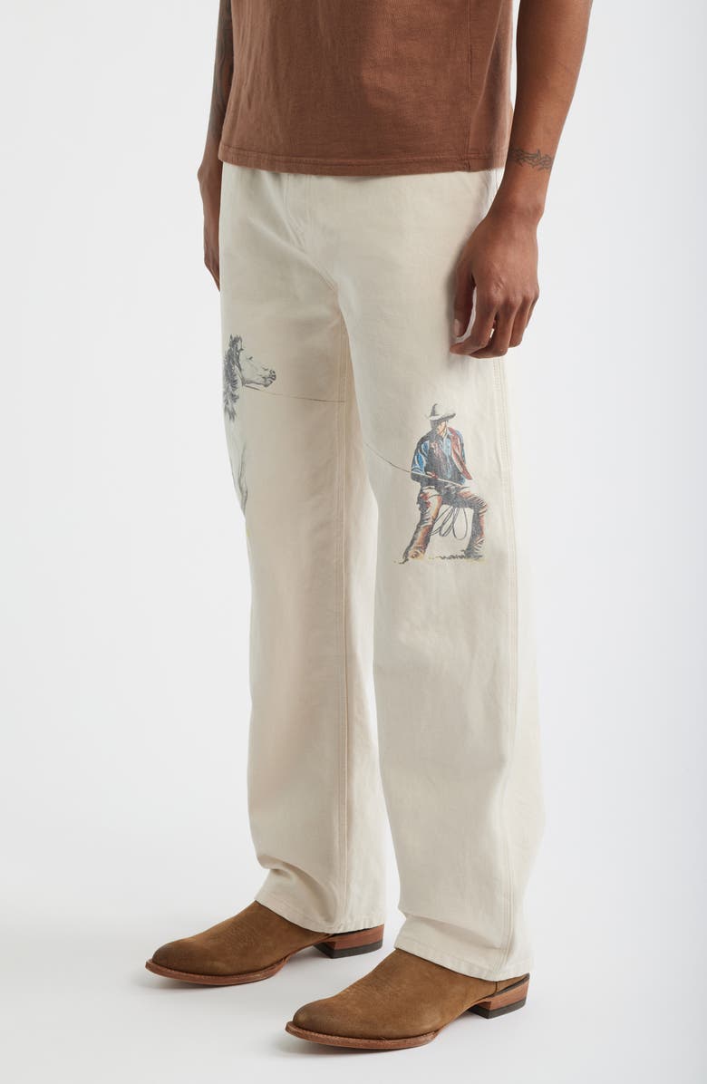 ONE OF THESE DAYS If Not for the Rest of Time Canvas Painter Pants, Alternate, color, Natural