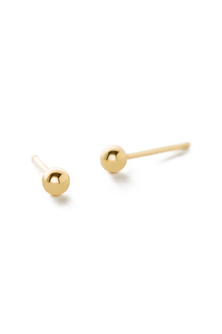 Gold Stud Earrings - Gold Small Ball Studs, Alternate, color, Gold