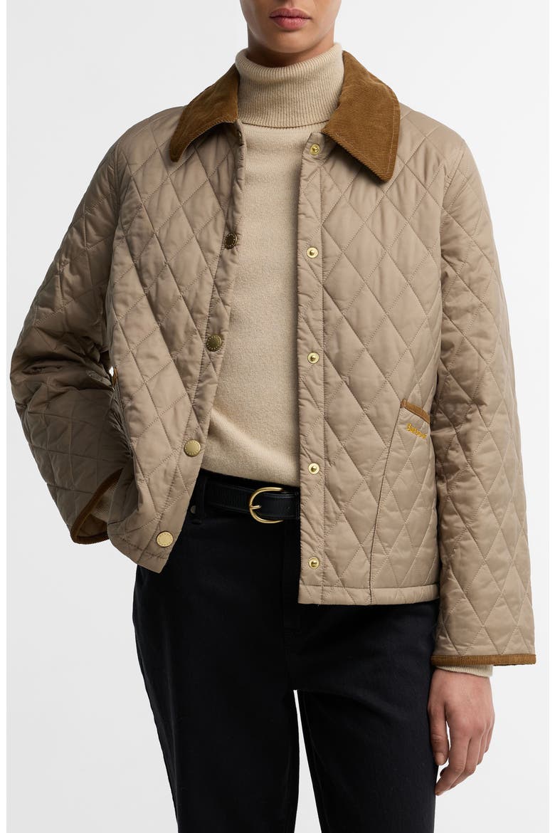 Liddesdale Quilted Barn Jacket, Main, color, LIGHT TRENCH/ BIRCHWOOD