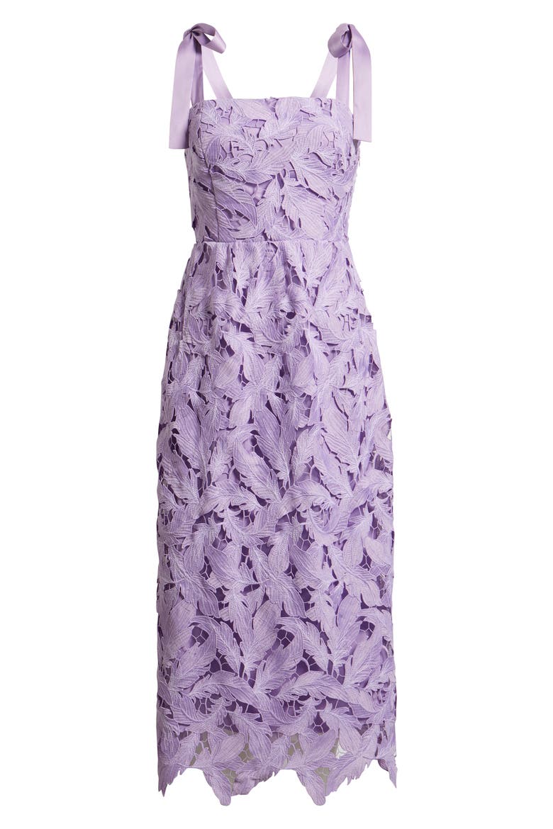 Dewi Cutout Tie Strap Midi Dress, Alternate, color, LAVENDER