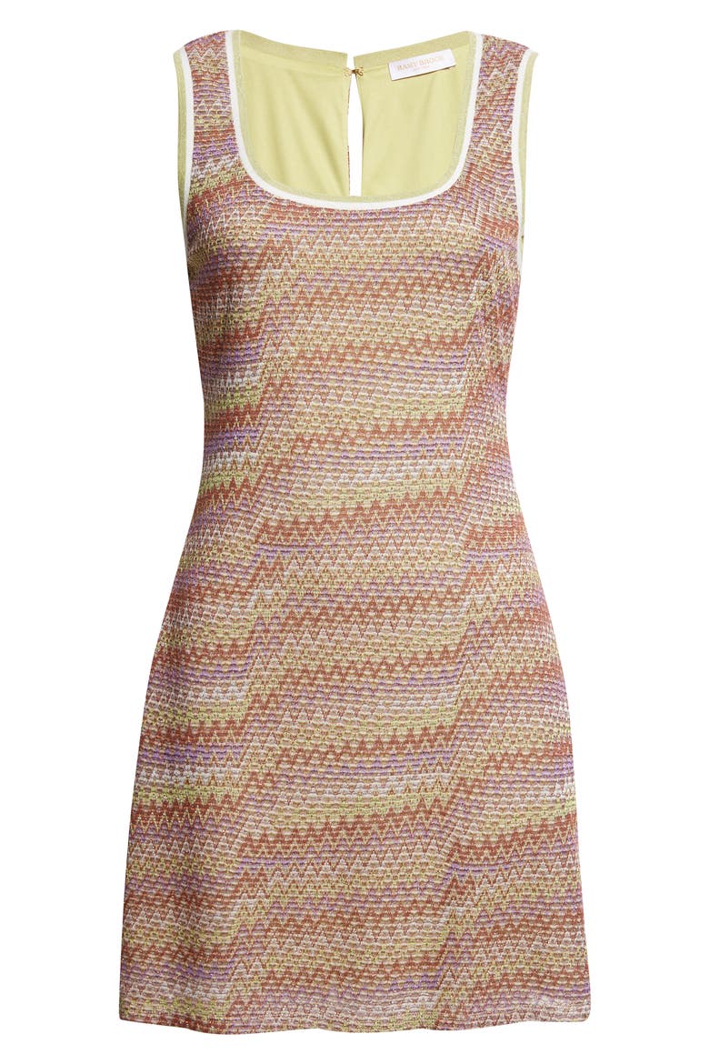 Liora Metallic Chevron Stripe Dress, Alternate, color, MULTI LUREX KNIT