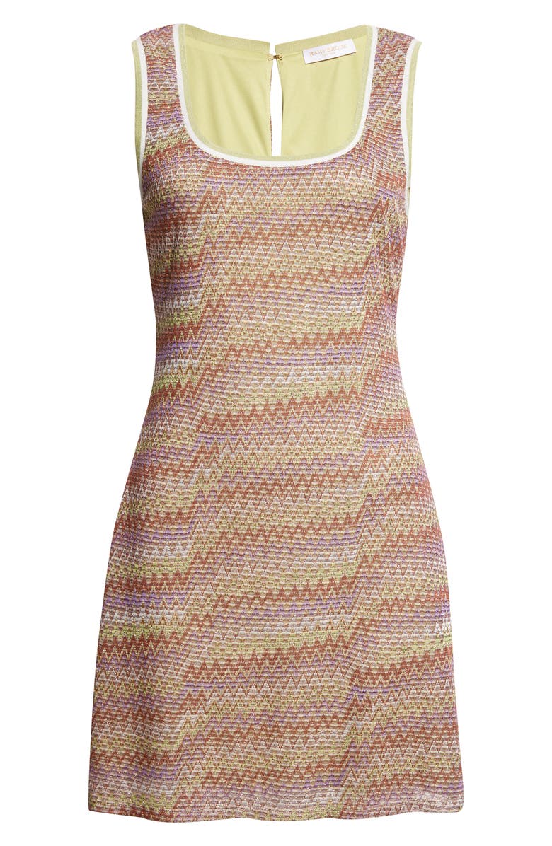 Ramy Brook Liora Metallic Chevron Stripe Dress, Alternate, color, Multi Lurex Knit