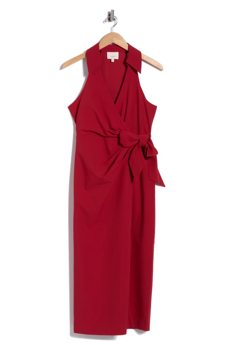 Cinq à Sept Ellison Sleeveless Wrap Dress, Main, color, Bordeaux