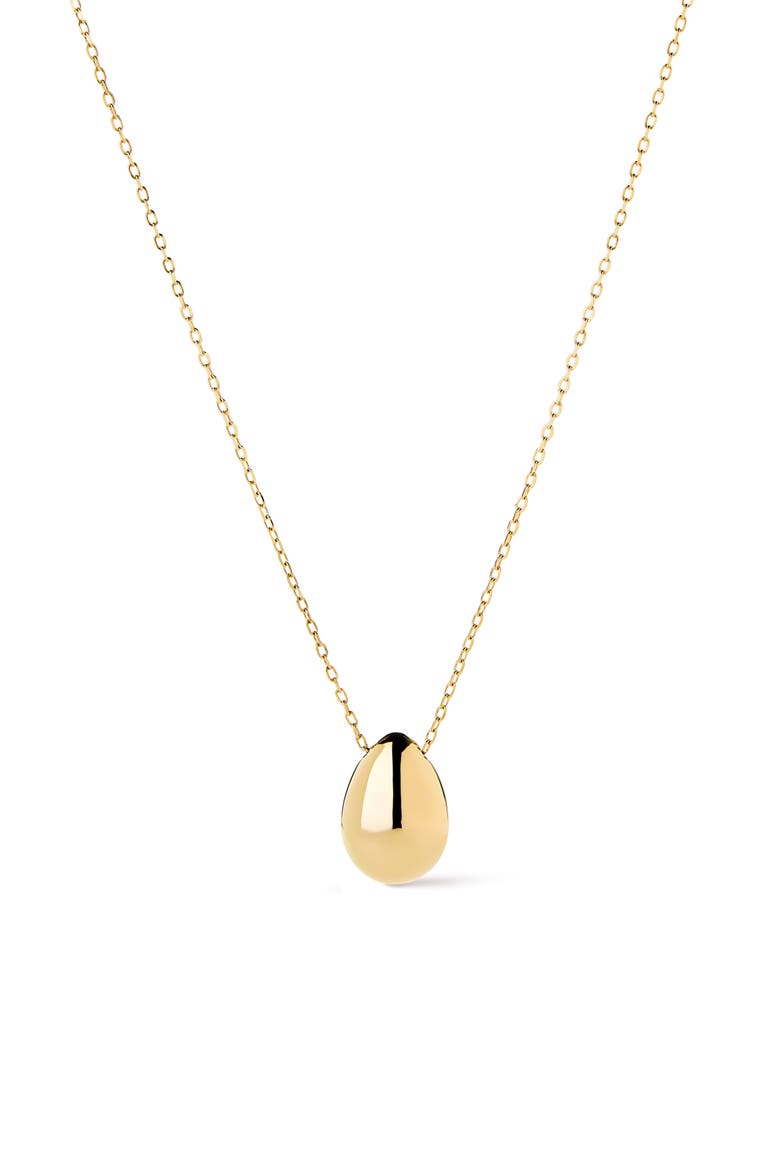 Gold Pendant Necklace - Gold Teardrop Necklace, Main, color, Gold